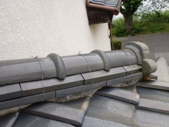 白岡市 屋根漆喰詰め直し