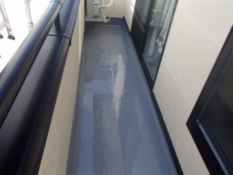 ベランダウレタン防水塗装完成