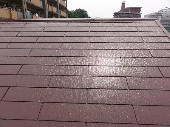 朝霞市屋根中塗り
