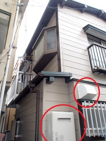 給湯器、換気フード交換