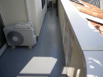 ベランダ防水塗装施工後