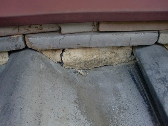上尾市で屋根漆喰の補修