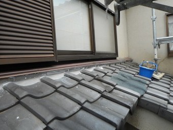 川口市 屋根漆喰補修