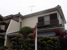 外壁塗装の様子全景