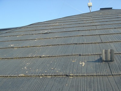 蓮田市　屋根塗装　ブラック