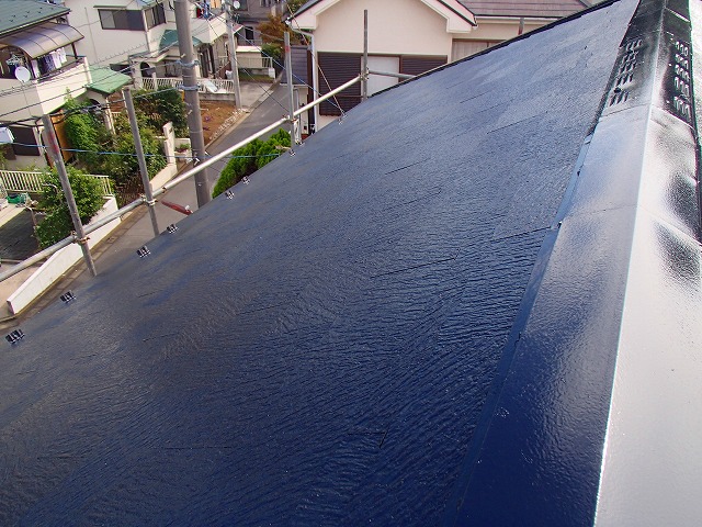 屋根の塗装完成後の写真
