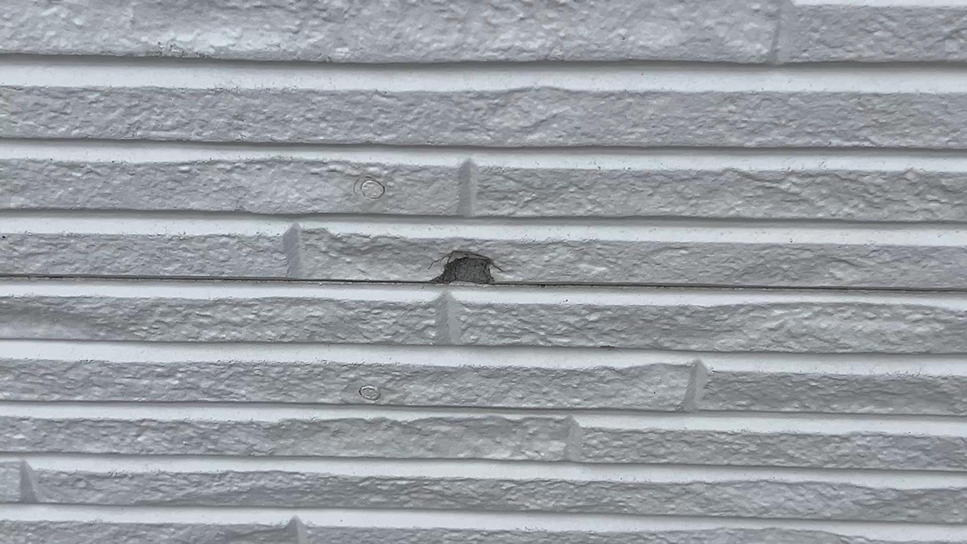 外壁の欠損部分の確認