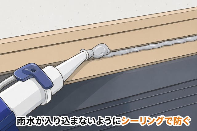 天窓のシーリング補修