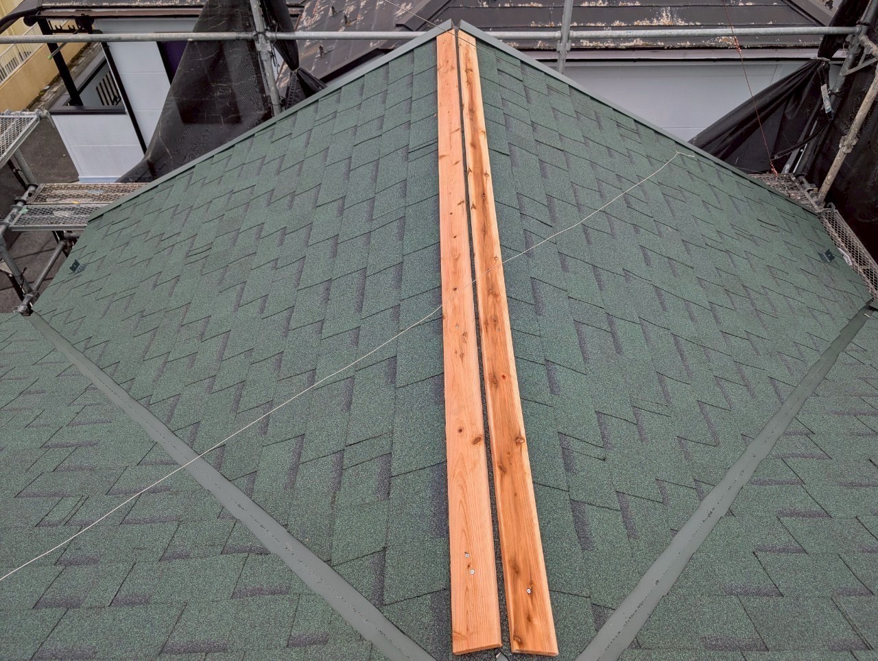 アスファルトシングル材の施工