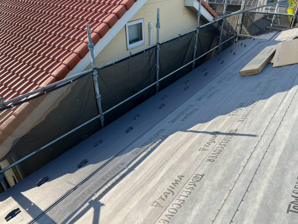 軒先板金の設置状況