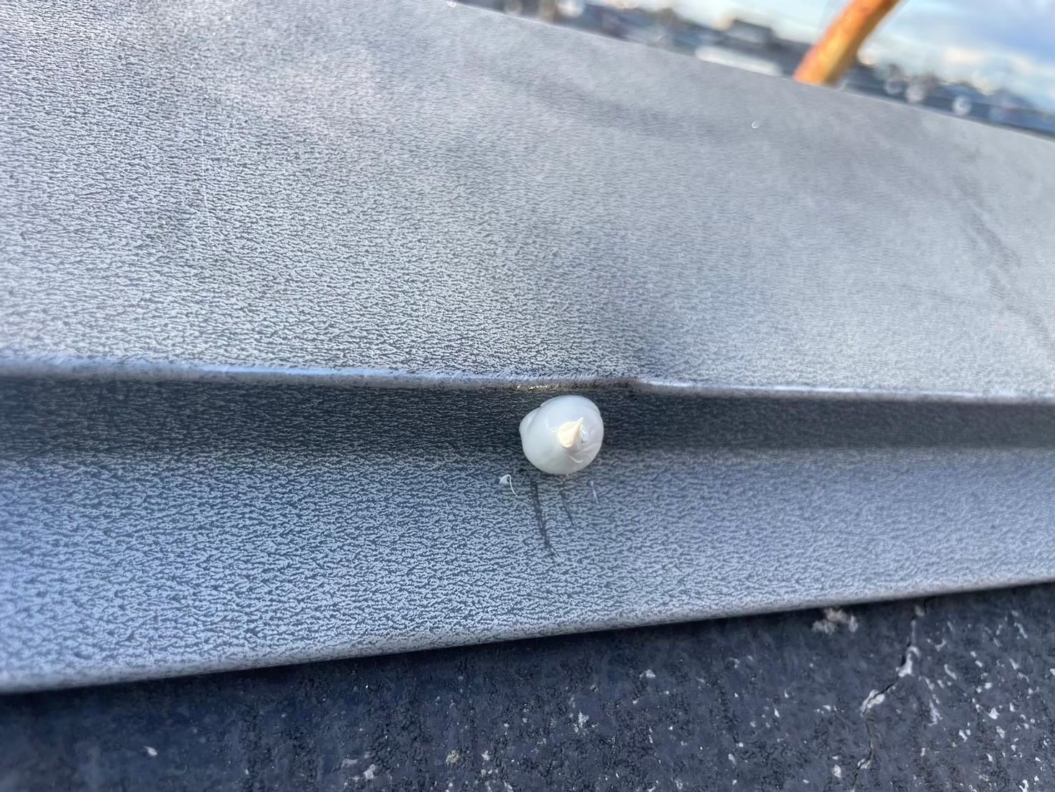 ビス頭にシーリング打ち