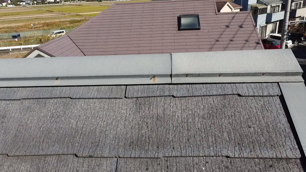 釘が抜けた棟板金