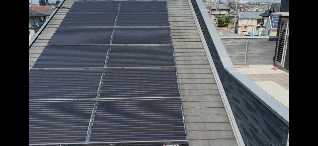 太陽光パネル設置の屋根