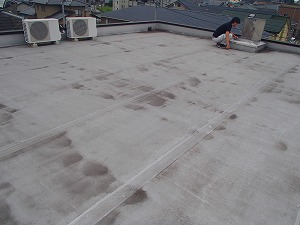 屋上防水塗装前