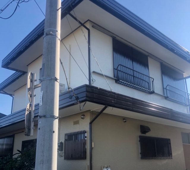 春日部市 屋根塗装と外壁塗装の施工完了