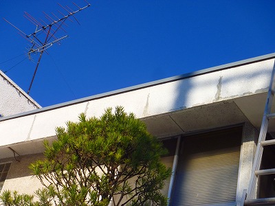 蓮田市で屋根塗装と軒天張替えと玄関ドア塗装
