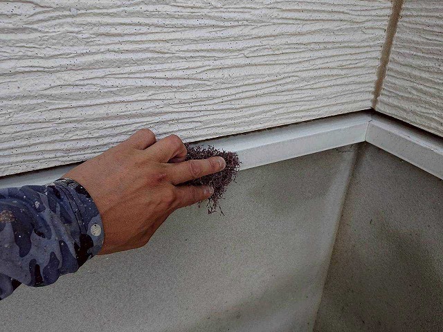 ケレン作業　水切り