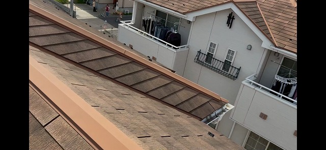 防水性が低下したスレート屋根