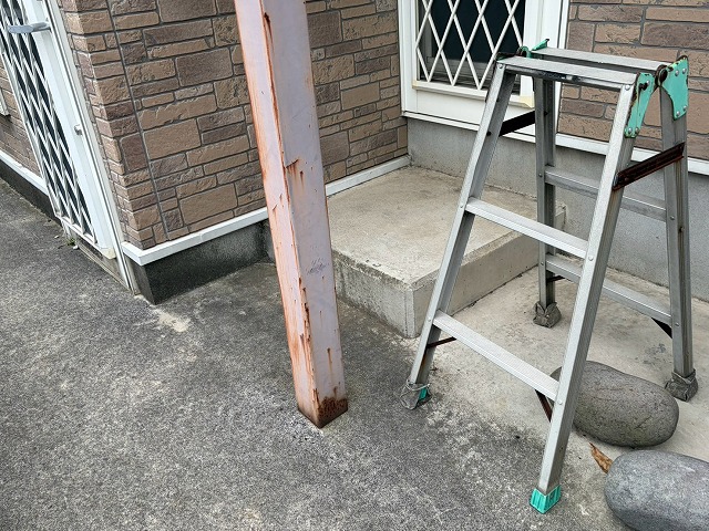 鉄骨柱の錆